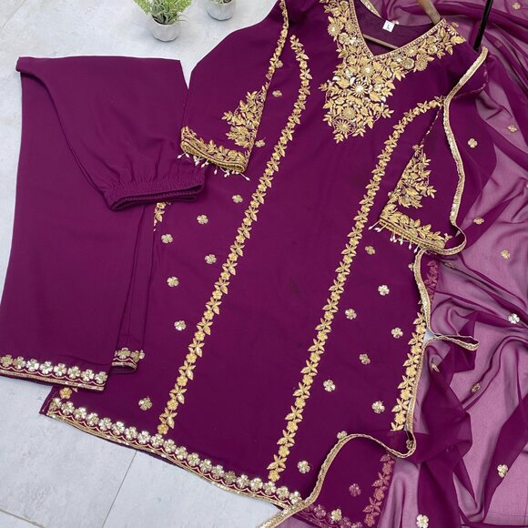 KURTA PENT SALWAR SUIT - Picture 9 of 11
